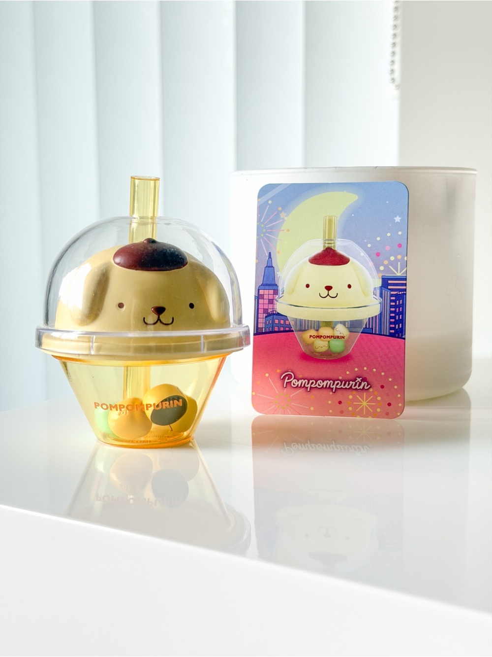 Sanrio Pompompurin Boba Bubble Tea Blind Box Toy